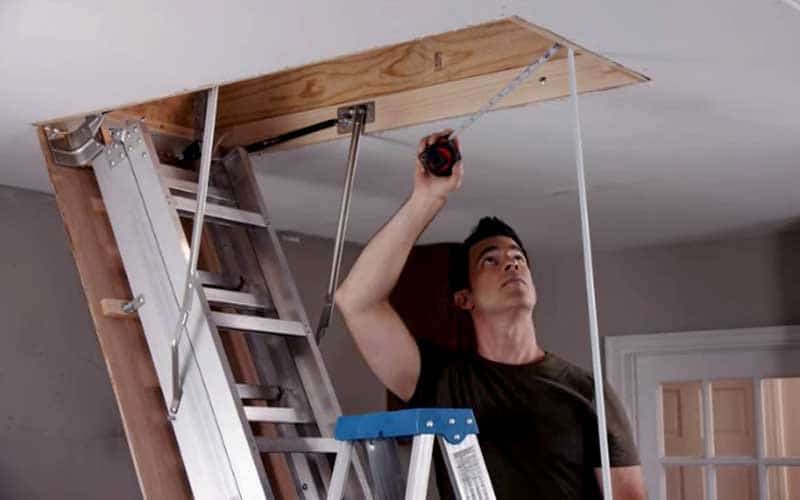 How To Install An Attic Ladder By, How To Install A Drop Down Ceiling Ladder